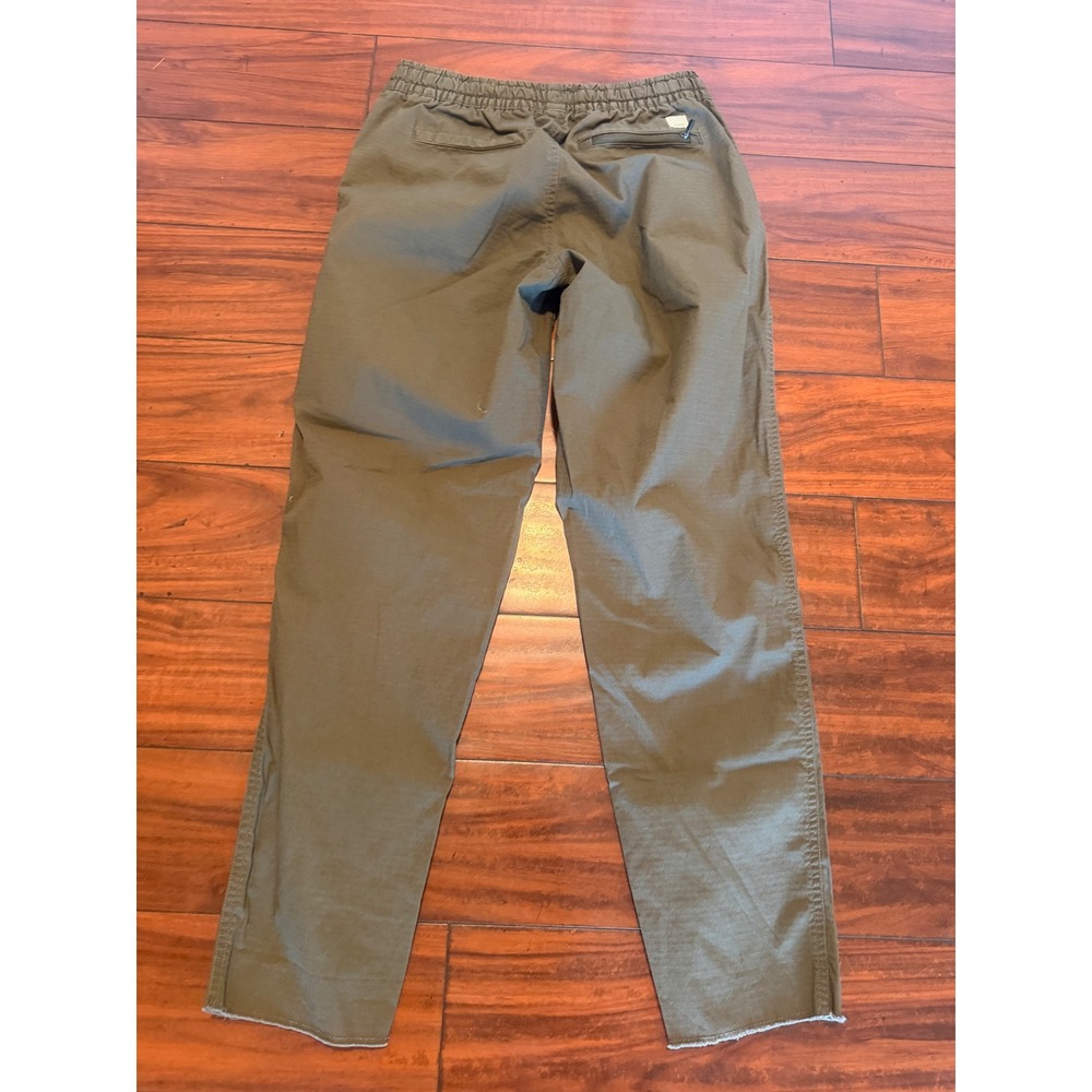 Vuori Ripstop Pant Fatigue Green Organic Cotton Stretch Elastic Waist XS‎ 846